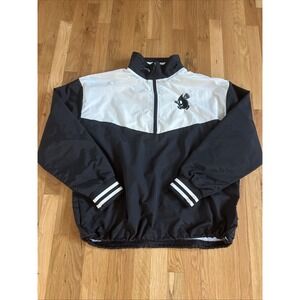 NWOT GAME Edmonton Oilers ‎ Half-Zip Jacket Size Large. black/white. MSRP $269